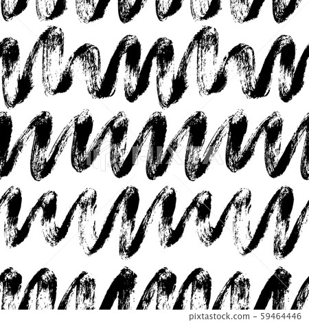 Waves grunge drawing seamless vector pattern Waves grunge drawing seamless vector pattern 59464446