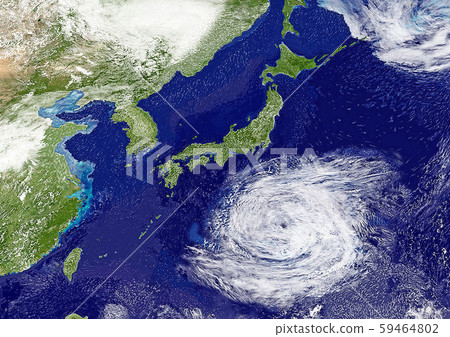 Earth (a huge typhoon in the vicinity of Japan) 59464802