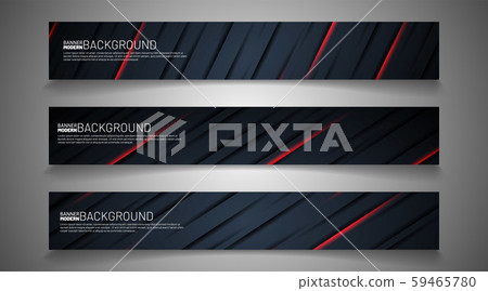 Collection of abstract banner backgrounds. Geometric shapes overlapping dark blue and shadow. vector illustration of graphic design Collection of abstract banner backgrounds. Geometric shapes overlapping dark blue and shadow. vector illustration of graphic design 59465780