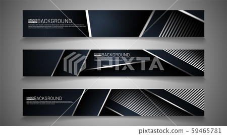 Collection of abstract banner backgrounds. Overlapping geometric shapes, dark blue, white lines. vector illustration of graphic design Collection of abstract banner backgrounds. Overlapping geometric shapes, dark blue, white lines. vector illustration of graphic design 59465781