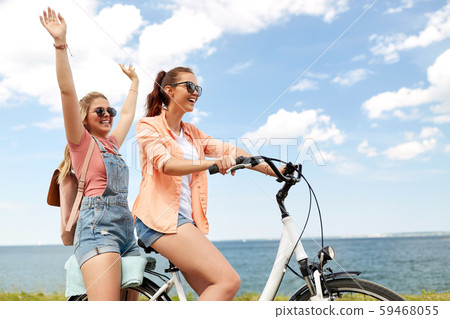 Ladies riding online bicycles