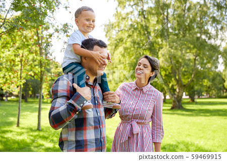 happy family having fun at summer park happy family having fun at summer park 59469915