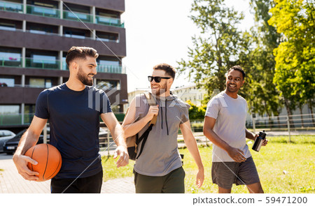 group of male friends going to play basketball group of male friends going to play basketball 59471200