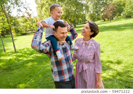 happy family having fun at summer park happy family having fun at summer park 59471222