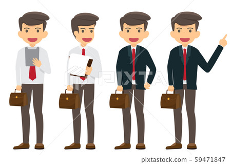 Collection of businessman character happy and Collection of businessman character happy and 59471847
