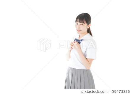 微笑著制服的女學生 微笑著制服的女學生 59473826