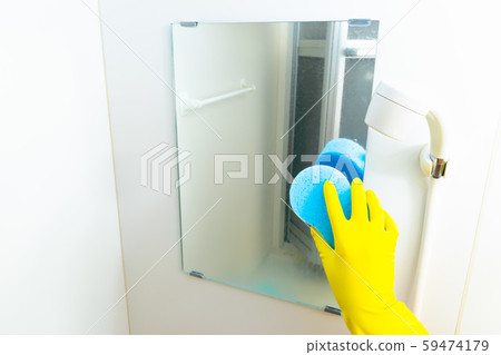 Bath cleaning sponge washing mirror 59474179
