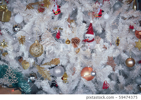 christmas ornament decoration on white pine tree christmas ornament decoration on white pine tree 59474375