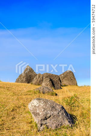Autumn scenery of Oshido stone hill [Minamioguni-machi, Aso-gun, Kumamoto Prefecture] 59474712