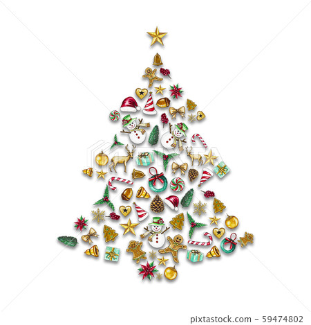 Christmas frame by using materials paint with watercolor to design,and have space to put your text.Concept Christmasday and a happy New Year. 59474802