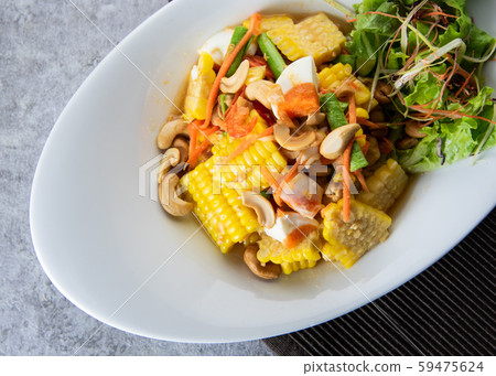 Delicious corn spicy salad, papaya salad, Thai 59475624