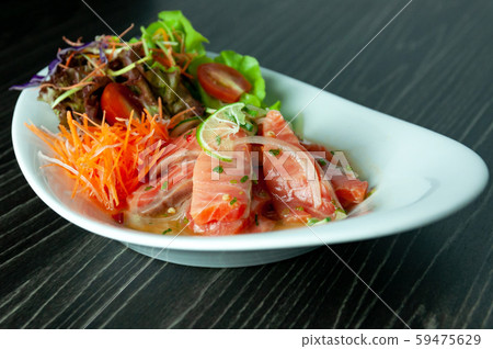 Tuna  spicy salad sauce , Thai spicy salad 59475629