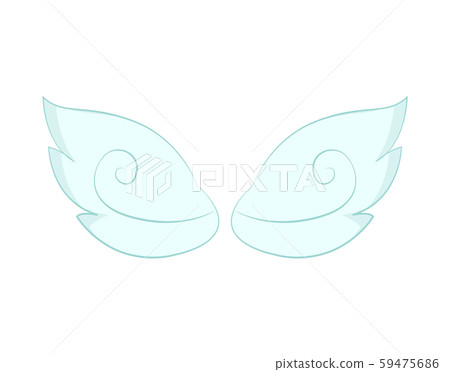 Angel Wings of White Feathers Isolated Object 59475686