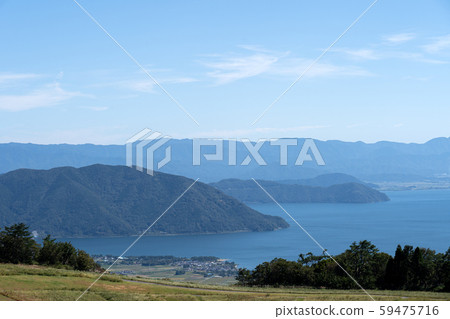 從滋賀縣函館山眺望琵琶湖的景色 59475716