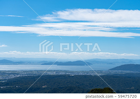 Shiga Prefecture, a view of Lake Biwa from the top of Mount Hakodate Shiga Prefecture, a view of Lake Biwa from the top of Mount Hakodate 59475720