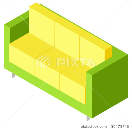 Colorful Couch or Sofa Isometric Furniture Vector Colorful Couch or Sofa Isometric Furniture Vector 59475746