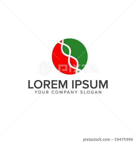 Chemical genes logo. Science logo design concept 59475999