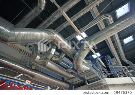Ventilation pipes and ducts of industrial air Ventilation pipes and ducts of industrial air 59476370