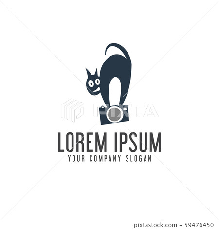 camera cat logo design concept template camera cat logo design concept template 59476450