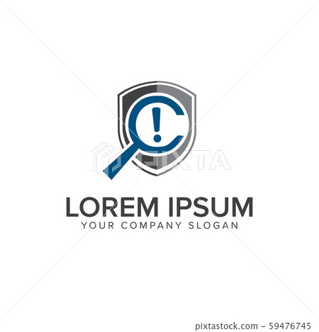 magnifer Security logo design concept template 59476745