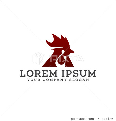 rooster logo design concept template 59477126