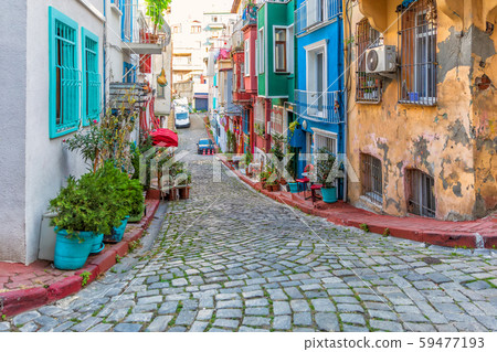 Beautiful Istanbul streets in colorful Fener views in Turkey 59477193