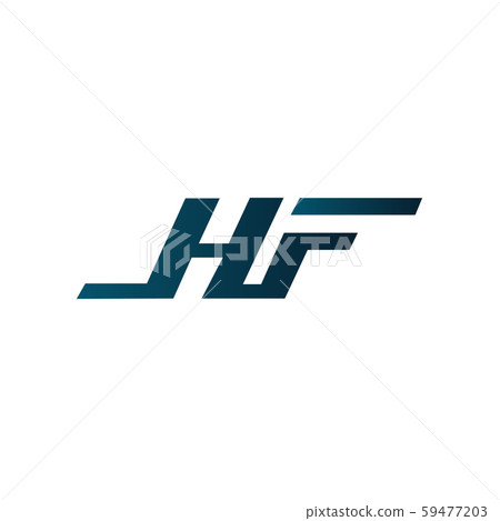 letter HF logo design concept template 59477203