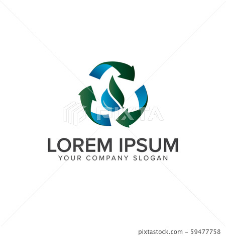 Recycle Eco logo design concept template 59477758