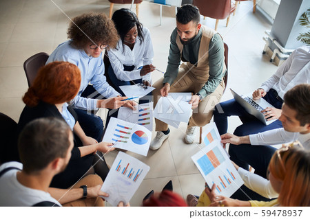 Team work of diverse people gathered together in office Team work of diverse people gathered together in office 59478937