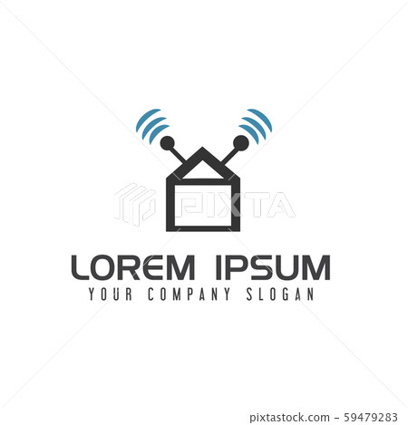House Technology logo design concept template - Stock Illustration ...