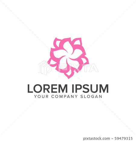 abstract Flower logo design concept template - Stock Illustration ...
