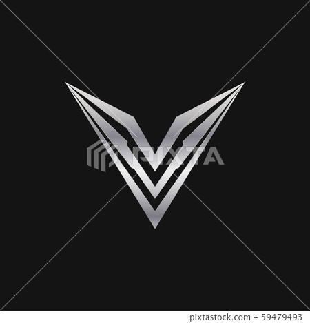 letter v logo. luxury metal logo design concept 59479493