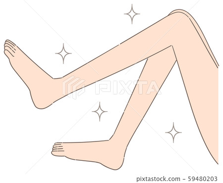 Legs Clean Thin Hair Removal Swelling Stock Illustration