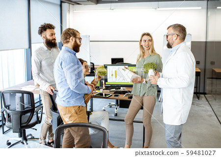 People working on the packaging design of a new eco product 59481027