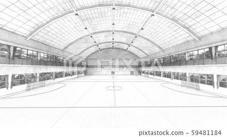 Futsal court soccer indoor gymnasium 88 59481184