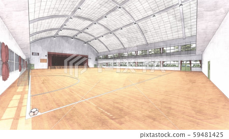 Futsal court soccer indoor gymnasium illustration 51 Futsal court soccer indoor gymnasium illustration 51 59481425