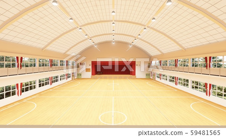 Futsal court soccer indoor gymnasium illustration 24 59481565