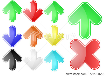 Colored arrows. Straight icons set 59484658