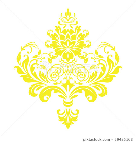Damask graphic ornament. Floral design element. 59485168