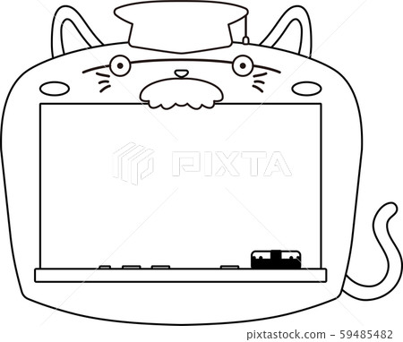Cat blackboard message board animal entrance ceremony graduation background material Cat blackboard message board animal entrance ceremony graduation background material 59485482