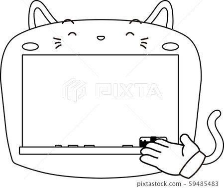 Cat blackboard message board animal entrance ceremony graduation background material Cat blackboard message board animal entrance ceremony graduation background material 59485483