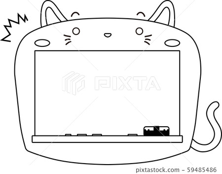 Cat blackboard message board animal entrance ceremony graduation background material 59485486