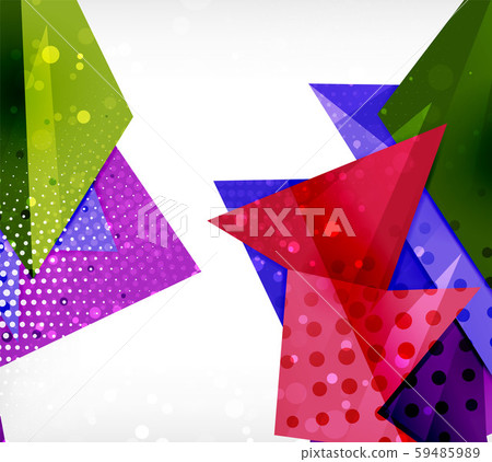 Modern origami card. Modern origami design element. Color geometric pattern. Abstract low-poly Modern origami card. Modern origami design element. Color geometric pattern. Abstract low-poly 59485989