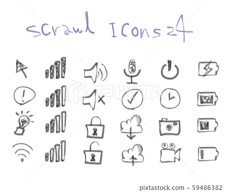 Handwritten style icon [smartphone icon] 59486382