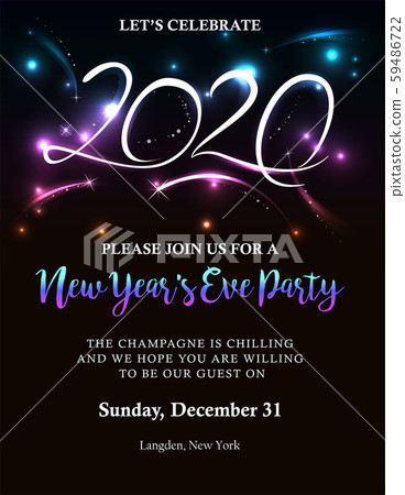 New Year 2020 invitation New Year 2020 invitation 59486722