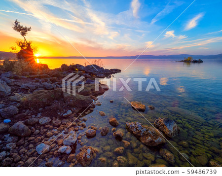 Breathtaking sunset at Bracciano Lake, Italy Breathtaking sunset at Bracciano Lake, Italy 59486739