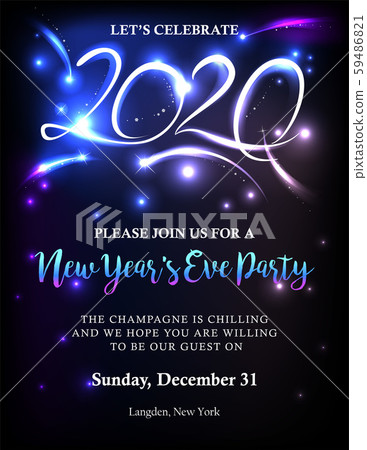 New Year 2020 invitation New Year 2020 invitation 59486821