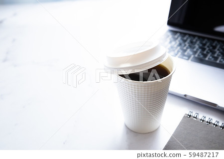 咖啡，電腦，工作，游牧，家庭，商業 59487217