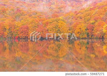 Kakinuma, Towada Hachimantai National Park in autumn 59487271