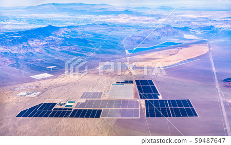 Solar power plants in the Mojave Desert - Nevada, USA 59487647